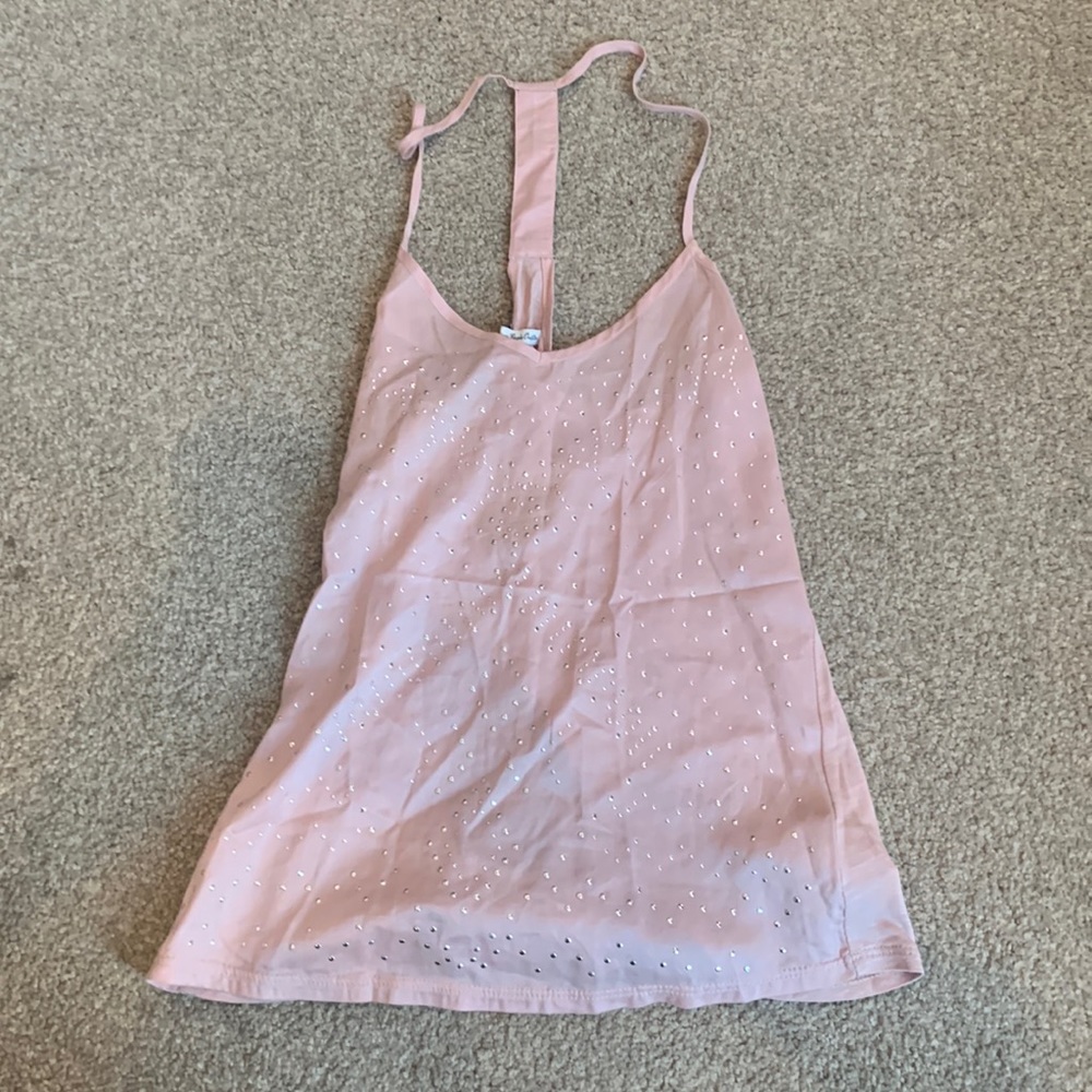 American eagle sequin pink tank